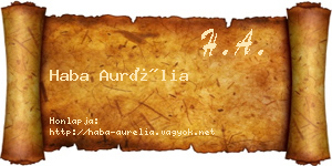 Haba Aurélia névjegykártya